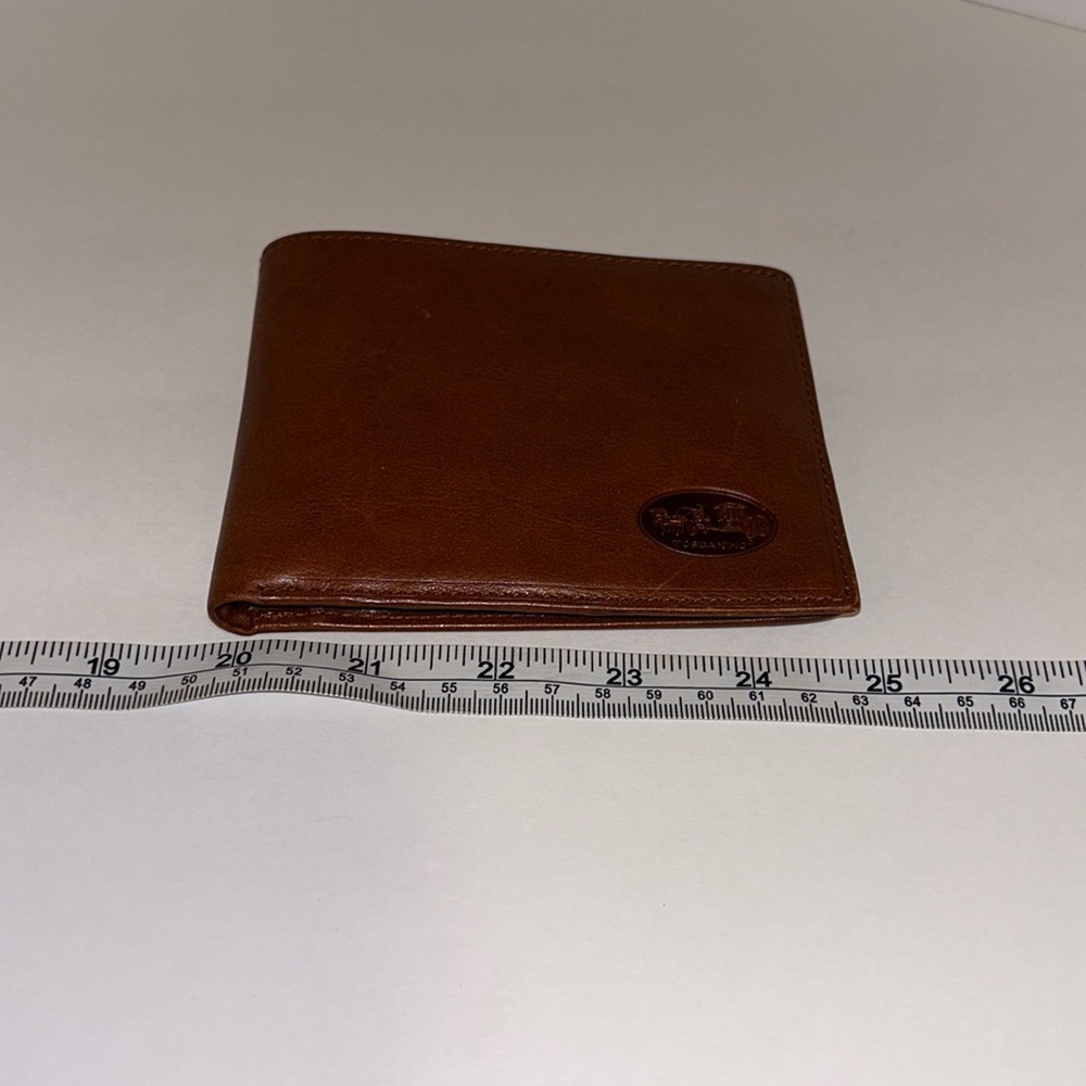 Bifold leather brown wallet 5”